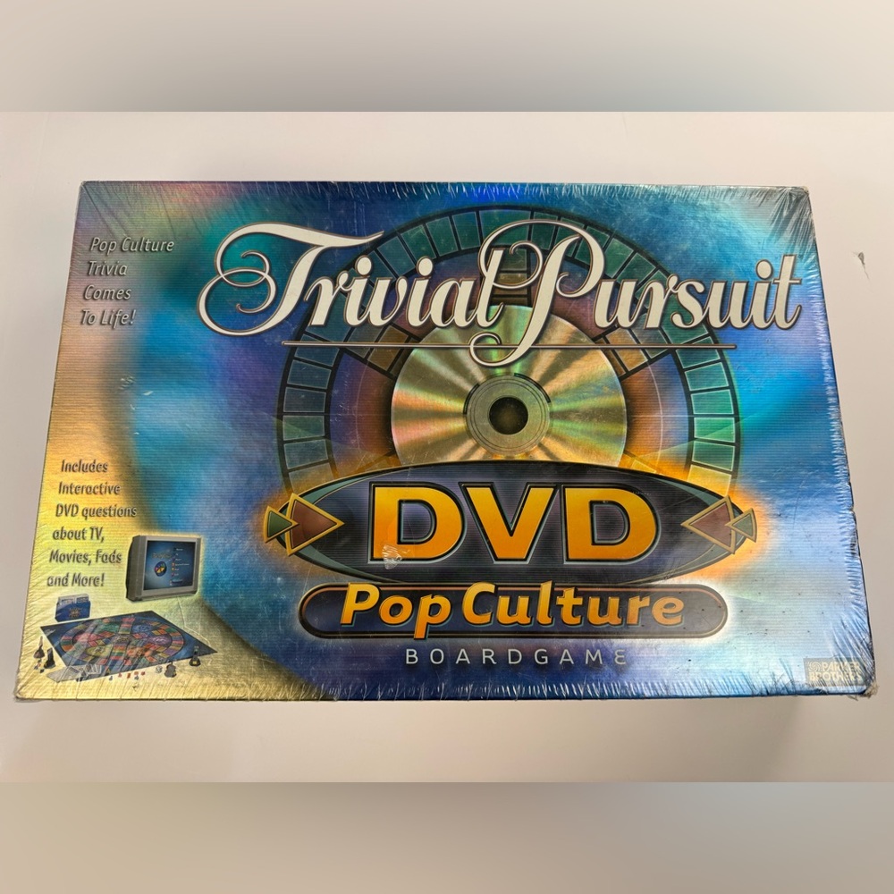 VTG Trivial Pursuit DVD Pop Culture Board Game Parker Brothers 2003 New Sealed